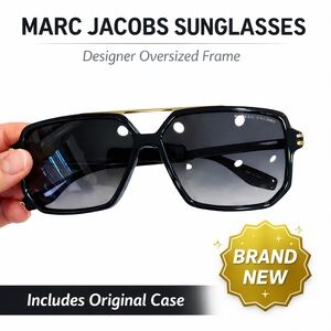Marc Jacobs Black Sunglasses with Gold Bridge